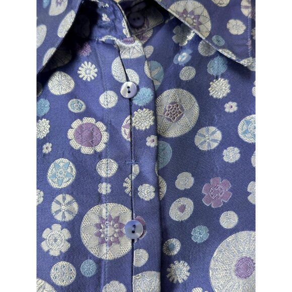 Silk pant suit in periwinkle blue by Carlisle Size 8 - Picture 7 of 8